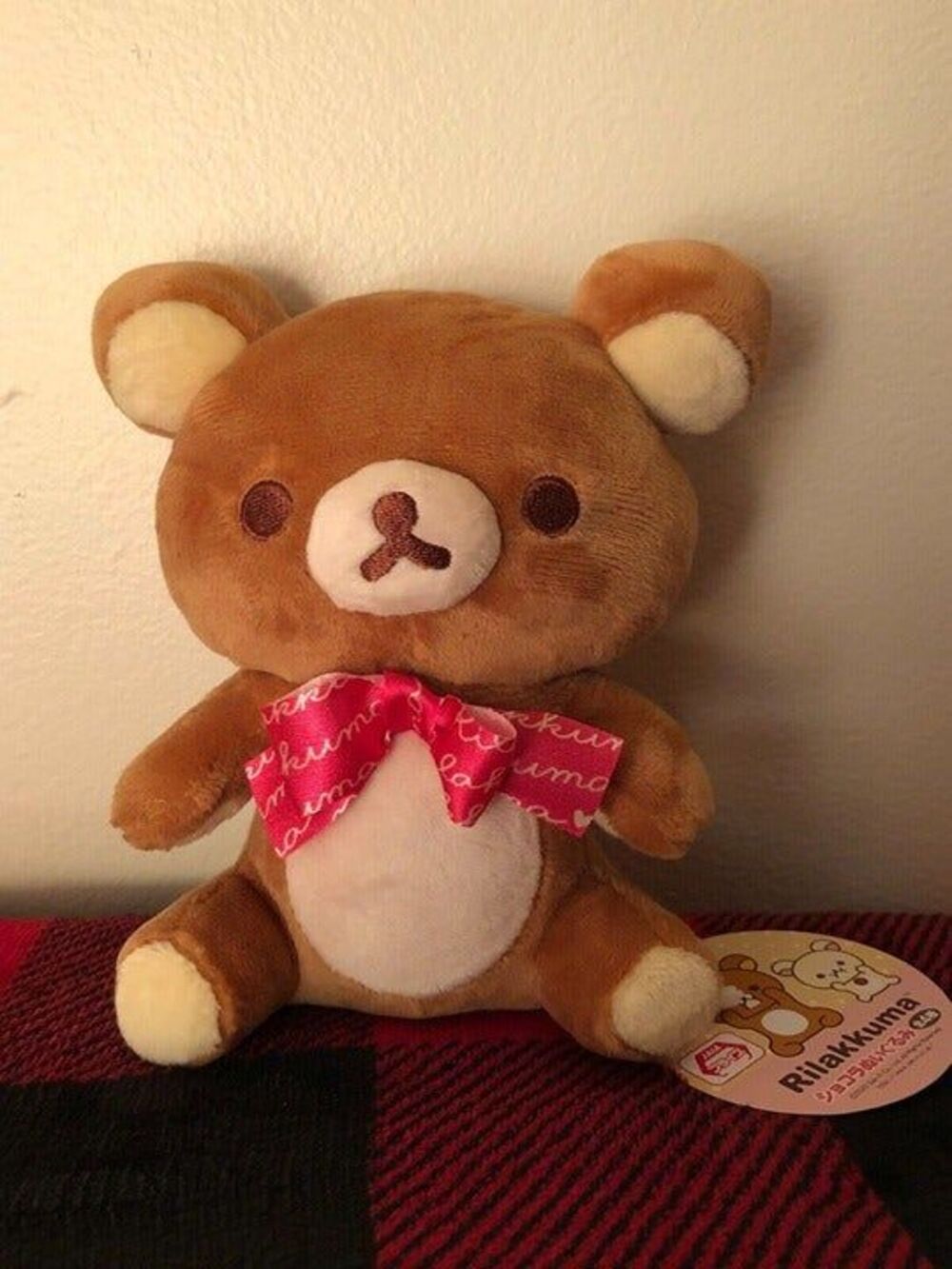 2020 San-x Rilakkuma Red Ribbon Toreba Prize Plush 6" Japan Import Cute Bear
